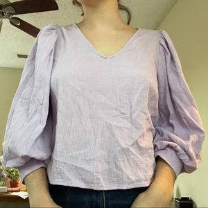 Purple Puff Sleeve top